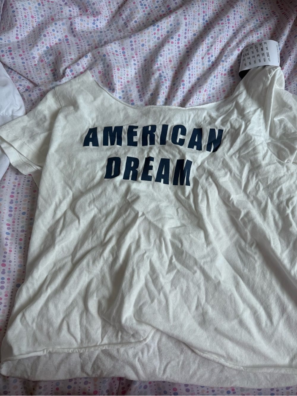 American Dream White Women’s Graphic Tee Brandy Melville